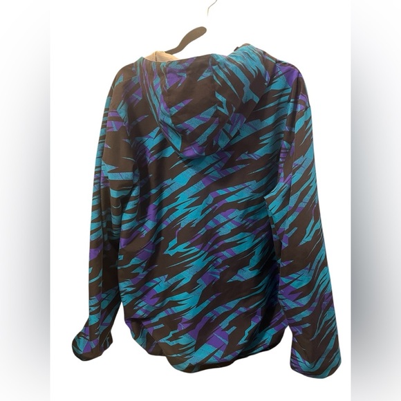 Adidas Blue and Purple Patterned Windbreaker Jacket - Picture 2 of 3